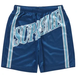 Blue Supreme Logo Shorts For Men