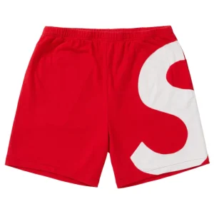 Red Supreme S Logo Shorts